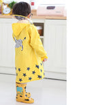 Cute Cartoon Pattern Children Rain Coat Baby Rainwear Rainsuit rose red_M code