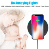 Thin QI Wireless Fast Charger Mobile Phone Wireless Fast Charging Pad for iPhone SANSUNG white