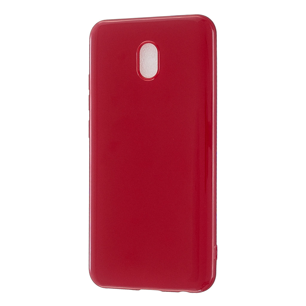 For Redmi 8 / Redmi 8A Cellphone Cover Glossy TPU Phone Case Defender Full Body Protection Smartphone Shell Rose red