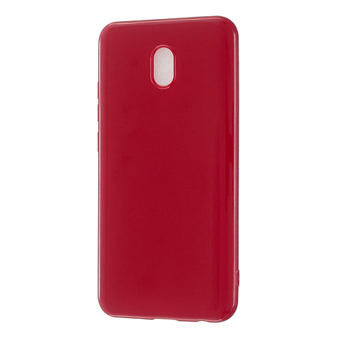 For Redmi 8 / Redmi 8A Cellphone Cover Glossy TPU Phone Case Defender Full Body Protection Smartphone Shell Rose red