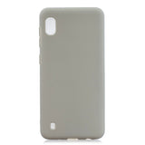For Samsung A01/ A11/A21/A41/A51/A71/A81/A91 Mobile Phone Case Lovely Candy Color Matte TPU Anti-scratch Non-slip Protective Cover Back Case 12 gray