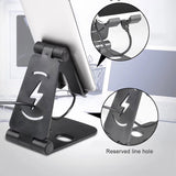 Universal Foldable Desktop Desk Stand Holder Mount for Cell Phone Tablet Pad black