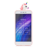 For XIAOMI Redmi 5A 3D Cute Coloured Painted Animal TPU Anti-scratch Non-slip Protective Cover Back Case black