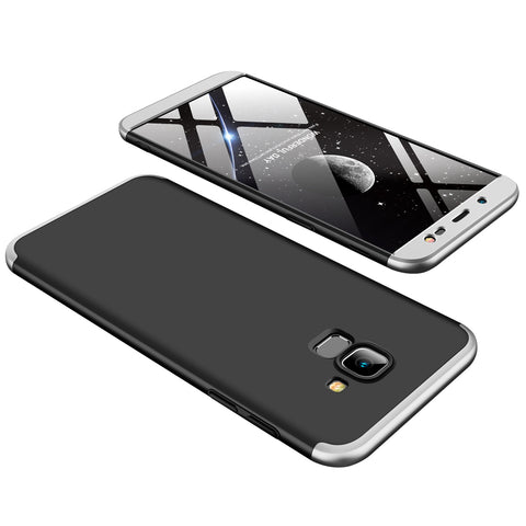For Samsung J6 2018/on 6 Ultra Slim 360 Degree Non-slip Shockproof Full Protective Case silver black silver