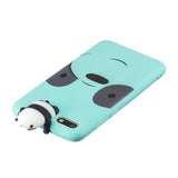 For HUAWEI Y5 2018 3D Cute Coloured Painted Animal TPU Anti-scratch Non-slip Protective Cover Back Case Rose red