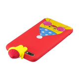 For HUAWEI Y5 2018 3D Cute Coloured Painted Animal TPU Anti-scratch Non-slip Protective Cover Back Case red