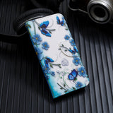 For Samsung A10S/A20S Smartphone Case PU Leather Phone Shell Lovely Cartoon Pattern Card Slots Overall Protection Magic butterfly