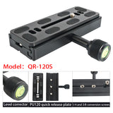 QR-120 Clamp Adapter for Quick Release Plate 1/4in 3/8in  black