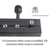 QR-120 Clamp Adapter for Quick Release Plate 1/4in 3/8in  black