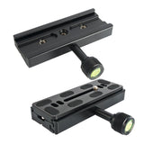 QR-120 Clamp Adapter for Quick Release Plate 1/4in 3/8in  black