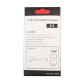 For Apple Mac laptop Type-c to HDMI Video Conversion Cable Type C To HDMI Converter Adapter Cable Silver