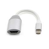 For Apple Mac laptop Type-c to HDMI Video Conversion Cable Type C To HDMI Converter Adapter Cable Silver