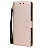 For Samsung Note 20/Note 20 Ultra PU Leather Three-card Photo Frame Front Buckle Mobile Phone shell Golden