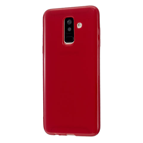 For Samsung A6/A6 Plus 2018 Smartphone Case Soft TPU Precise Cutouts Full Body Protection Mobile Phone Shell Rose red