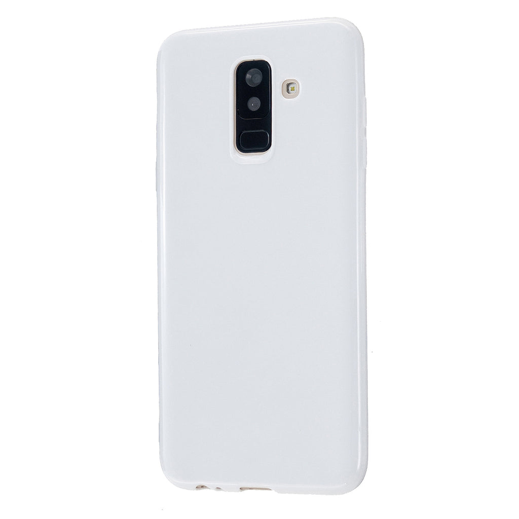 For Samsung A6/A6 Plus 2018 Smartphone Case Soft TPU Precise Cutouts Full Body Protection Mobile Phone Shell Milk white