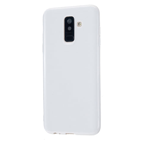 For Samsung A6/A6 Plus 2018 Smartphone Case Soft TPU Precise Cutouts Full Body Protection Mobile Phone Shell Milk white