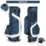6 Hole Multi-Function Bracket Golf Bag Blue And White