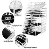 SF-1122-10 4Pcs / Set Plastic Cosmetics Storage Rack Transparent **