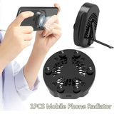 Foldable Mobile Phone Cooler Cooling Support Holder Bracket with Fan Radiator for iPhone Samsung Huawei Xiaomi Smartphone Tablet black