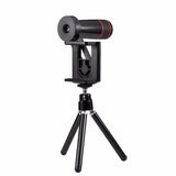 Mobile Phone Lens Kit 12X Zoom Telephoto Lens Telescope Camera Lenses Tripod Clip black