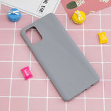 For Samsung A01/ A11/A21/A41/A51/A71/A81/A91 Mobile Phone Case Lovely Candy Color Matte TPU Anti-scratch Non-slip Protective Cover Back Case 12 gray