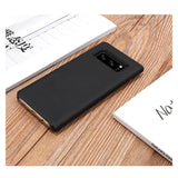 Fashion Shockproof  Ultra Thin Electroplating PU Case Cover Mirror Free Flip Anti-scratch Protective Case for Samsung Galaxy Note 8 Black
