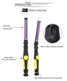 LED Disinfection Lamp Portable Handheld Sterilizing Light Stick USB Rechargeable Germicidal Lamp yellow_Model 176B-UV
