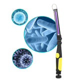 LED Disinfection Lamp Portable Handheld Sterilizing Light Stick USB Rechargeable Germicidal Lamp yellow_Model 176B-UV