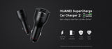 HUAWEI CP37 Supercharge Car Charger 2 40W Max 10V 4A Dual USB 5A Type C Cable Included Dark gray