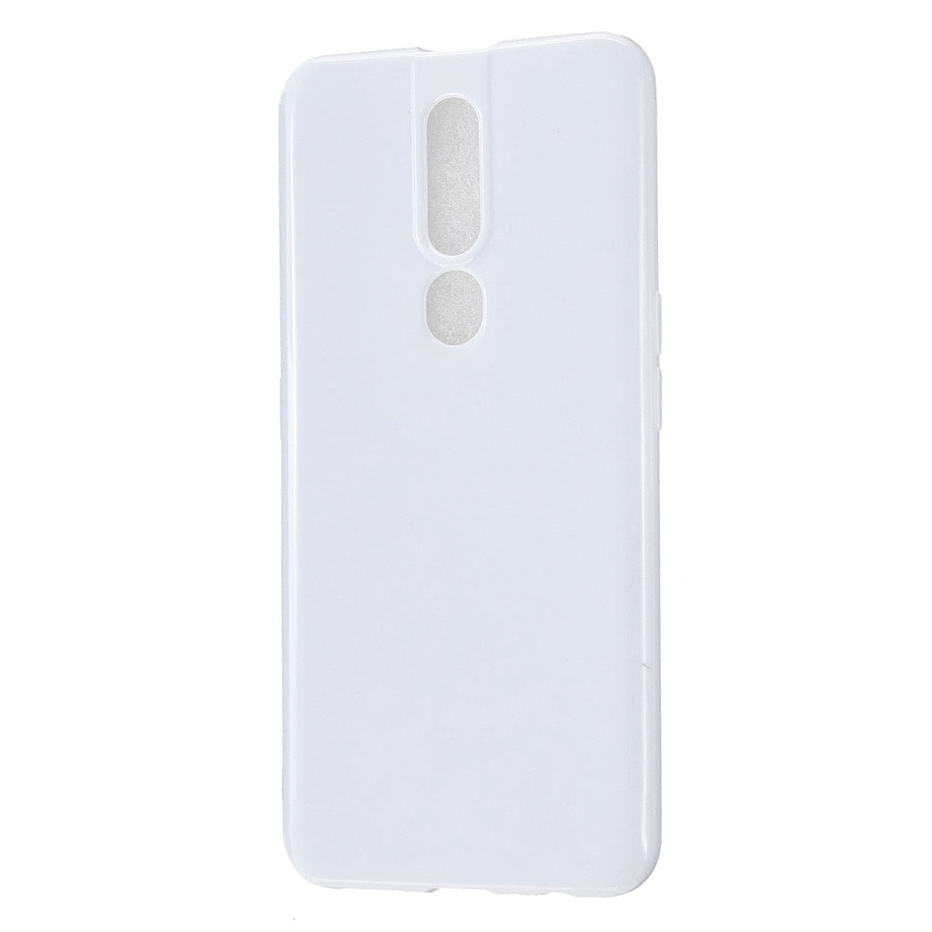 For OPPO F11/F11 Pro Cellphone Cover Glossy TPU Simple Profile Bumper Protective Mobile Phone Case Milk white