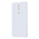 For OPPO F11/F11 Pro Cellphone Cover Glossy TPU Simple Profile Bumper Protective Mobile Phone Case Milk white