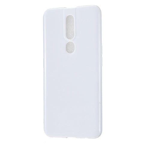 For OPPO F11/F11 Pro Cellphone Cover Glossy TPU Simple Profile Bumper Protective Mobile Phone Case Milk white