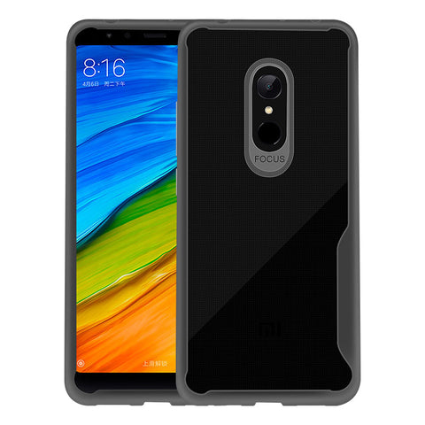 For Redmi 5 Ultra Slim Translucent Back Cover Non-slip Shockproof TPU Full Protective Case  Transparent gray