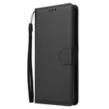 For OPPO Realme 3 Wallet-type PU Leather Protective Phone Case with Buckle & 3 Card Position black