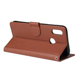 For OPPO Realme 3 Wallet-type PU Leather Protective Phone Case with Buckle & 3 Card Position brown