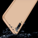 For Samsung A50 Ultra Slim PC Back Cover Non-slip Shockproof 360 Degree Full Protective Case gold