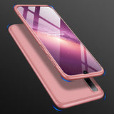 For Samsung A50 Ultra Slim PC Back Cover Non-slip Shockproof 360 Degree Full Protective Case Rose gold