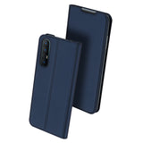 For OPPO Reno 3/3 Pro/ 3 pro 4G Case Magnetic Closure Card Slots Cellphone Cover Screen Protector Stand Available Leather Shell blue