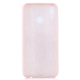 For HUAWEI Y9 2019 Cartoon Lovely Coloured Painted Soft TPU Back Cover Non-slip Shockproof Full Protective Case with Lanyard Light pink