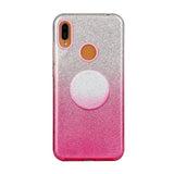 For OPPO F9/F9 Pro/A7X/F11 Pro/A8/A31 Phone Case Gradient Color Glitter Powder Phone Cover with Airbag Bracket Pink