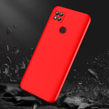 For Redmi 9C Mobile Phone Cover 360 Degree Full Protection Phone Case red