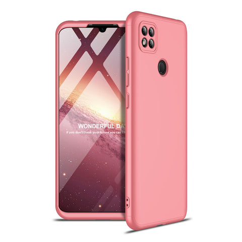 For Redmi 9C Mobile Phone Cover 360 Degree Full Protection Phone Case Rose gold