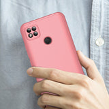 For Redmi 9C Mobile Phone Cover 360 Degree Full Protection Phone Case Rose gold