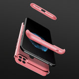 For Redmi 9C Mobile Phone Cover 360 Degree Full Protection Phone Case Rose gold