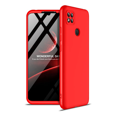 For Redmi 9C Mobile Phone Cover 360 Degree Full Protection Phone Case red