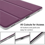 For Samsung Tab S5E 10.5 T720 Ultra-thin PU Leather Bracket Tri-fold Protective Case with Sleep Function purple