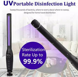 Rechargeable Ultraviolet UVC Sterilizer Light Tube Bulb Disinfection Lamp 30 lamp beads COB black