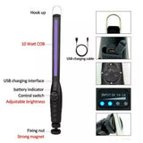 Rechargeable Ultraviolet UVC Sterilizer Light Tube Bulb Disinfection Lamp 30 lamp beads COB black