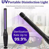 Rechargeable Ultraviolet UVC Sterilizer Light Tube Bulb Disinfection Lamp 30 lamp beads COB black