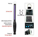 Rechargeable Ultraviolet UVC Sterilizer Light Tube Bulb Disinfection Lamp 30 lamp beads COB black